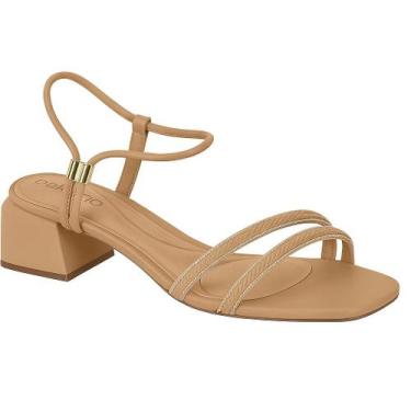 Imagem de Sandália Beira Rio Nude Ouro Rosado Elegante Feminino -, Nude, Ouro, R