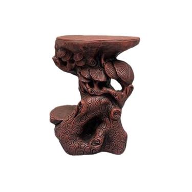 Imagem de KHUTRW3D Base de vaso nova base de imitação chinesa de madeira para exibição de plantas para exibição de jardim e pátio em casa