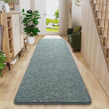 Imagem de Tapete Chicrug de 61x183cm Memory Foam Low-Pile Runner Cinza Verde