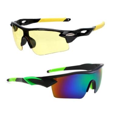 Imagem de Kit 2 Óculos Esportivos De Sol Corrida Bike MTB Caminhada BMX Speed Ru