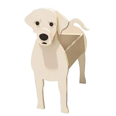 Imagem de Animal de desenho animado Vaso em forma cachorro fofo Decoração jardim para plantas Labrador