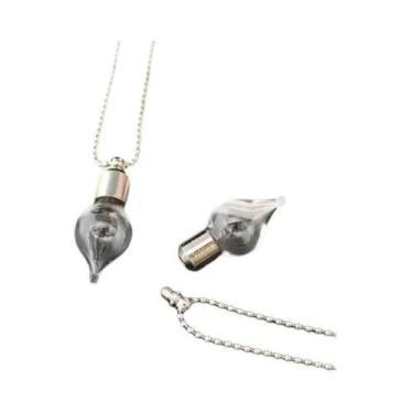 Imagem de Colar de Urna com Medalhão de Vidro para Cremação - Joia com Pingente 