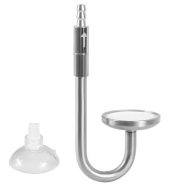 Imagem de MiOYOOW Difusor de CO2 para aquário, atomizador de CO2 de aço inoxidável 304 com ventosa e válvula de retenção para aquário de peixes plantados