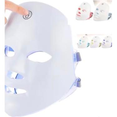 Imagem de Máscara Facial LED 7 Cores, Terapia de Fóton para Cuidados com a Pele, Tratamento Antienvelhecimento e Firmador