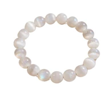 Imagem de Pulseiras de pedras preciosas pulseira de quartzo rosa e rodocrosita – Amor e cura, veia branca rosa, namoro e autocuidado, presente para namorado