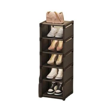 Imagem de Sapateira Pequena E Estreita De Parede Com Múltiplos Níveis Para Armaz