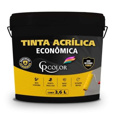 Imagem de Tinta Acrílica Econômica 3,6L CRCOLOR Sem Cheio Alto Rendimento (Azul Bic)