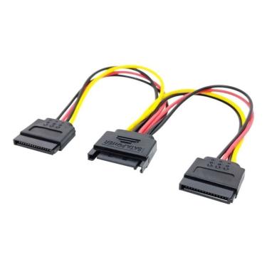 Imagem de Cabo Adaptador Energia Sata Y Splitter Duplo Sata 15cm Flex