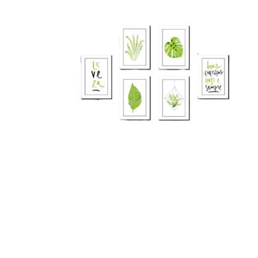 Imagem de Quadros Placas Mdf 6mm Sala Cozinha Plantas 6un 29x20