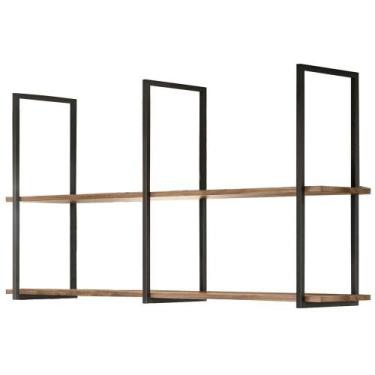 Imagem de Prateleira Teto Parede Estilo Industrial Aurum Demol Preto - MILANI MO
