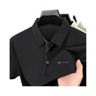 Imagem de Camisa Polo Masculina De Verão De Marca De Alto Padrão Com Manga Curta