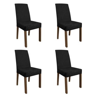 Imagem de Kit 4 Cadeiras De Jantar 4255 Rustic/oxford Madesa Rustic/oxford
