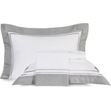 Imagem de Jogo de Cama Altenburg Essantia 300 Fios 4 Peças Queen Cinza