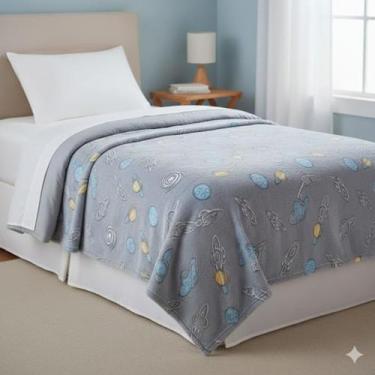 Imagem de Cobertor manta infantil brilha no escuro 2x1,50 varias estampas - sulm