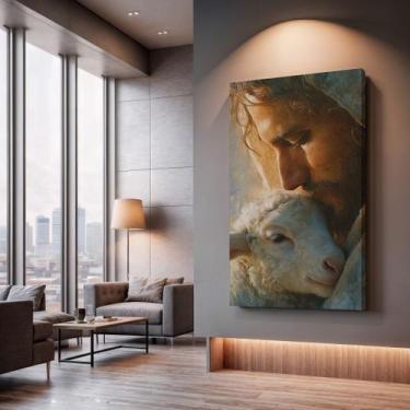 Imagem de Quadros Decorativos Retrato Contemplativo 90x60 Moderno Luxo Sala Quar