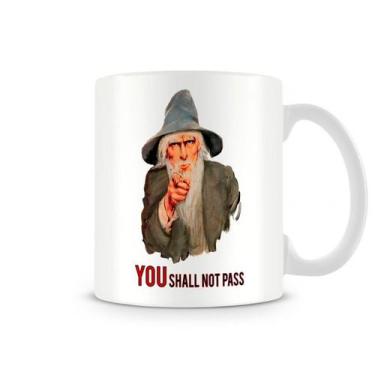 Imagem de Caneca senhor dos anéis Gandalf You Shall Not - Starnerd