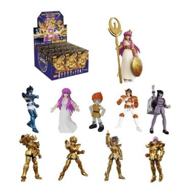 Imagem de Display c/9 Bonecos Cavaleiros do Zodíaco Versão 3 Sortidos - Blokees