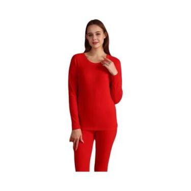 Imagem de Conjunto De Roupa Térmica Masculina De Cashmere E Seda Para Outono E I