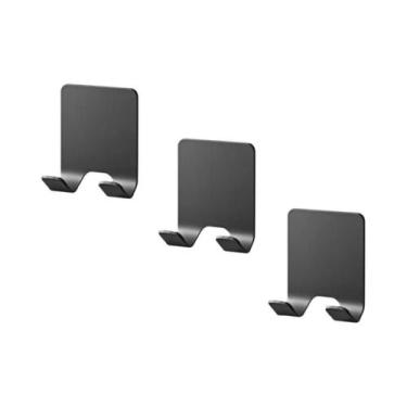 Imagem de Suporte Adesivo De Parede Preto Para Navalha De Barba Gillette - Ganch