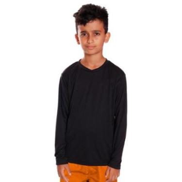 Imagem de Camiseta Infantil Menino Proteção UV Térmica Solar Manga Longa Camisa Esporte-Masculino