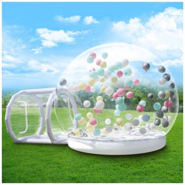 Imagem de Casa Inflável de Bolha Transparente de 3m para Crianças com Túnel e Trampolim - Gaonala