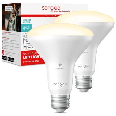 Imagem de Lâmpada LED Colorida Inteligente Wi Fi, Controle de Voz, 2700K, 65W, 2 Un, SENGLED W12 N11, Branco