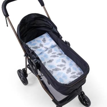Imagem de 1 Colchonete e Travesseiro para Carrinho de Bebê Conforto e Estilo par