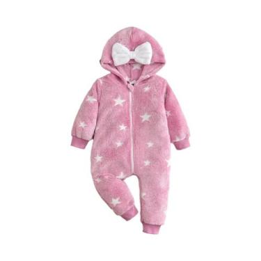 Imagem de Macacão De Inverno Para Meninas Com Capuz E Zíper, Roupas Confortáveis