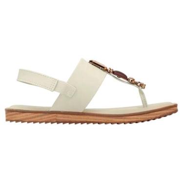 Imagem de Sandalia Feminina Modare Confort Ortopedico Leve Pedra Creme, Creme, 3
