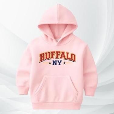 Imagem de Blusa de Moletom Infantil Buffalo com Capuz Flanelada Moleton Conforto Premium Estilo Streetwear-Unissex
