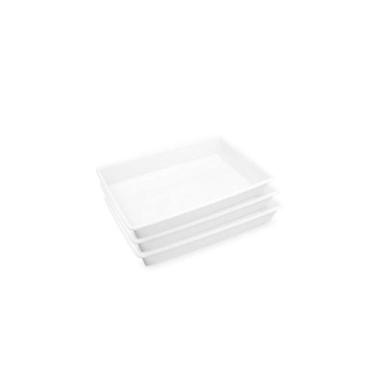 Imagem de Kit 3 Bandejas Plásticas 2,2l Plasvale Branco