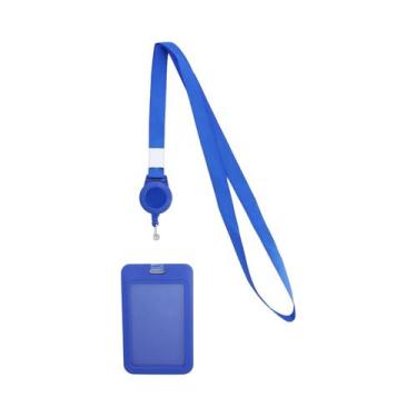 Imagem de Cordão Retrátil De Cor Pura Para Professores Com Porta-Crachá E Chavei