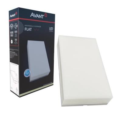 Imagem de Kit 9 Arandela Parede Externa Flat 12W Branco Neutro 4000K IP65 - Avan