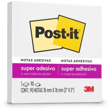 Imagem de Bloco De Recado Post-it 76x76mm Branco Neve 90fls - 3m