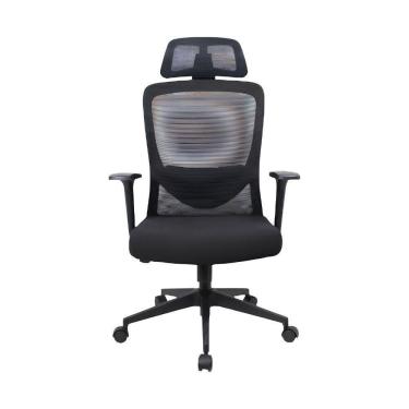 Imagem de Cadeira de Escritório Presidente Elite Presidencial Tela Mesh Rodízios Giratória Preto