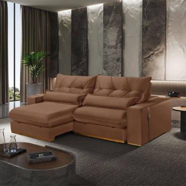 Imagem de Sofa 290 cm Braco 25 cm Retratil e Reclinavel Lake Meu Sofa Online