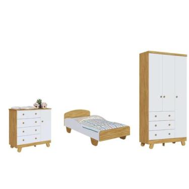 Imagem de Quarto infantil Completo Dorabelly Pingo Cama Sol 100% MDF - - Moveis 