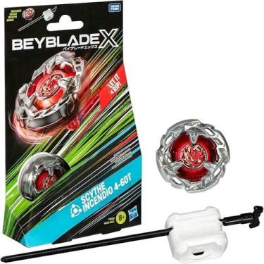 Imagem de Beyblade X Scythe Incendio 4-60T  Pião de Equilíbrio com Lançador  Gir