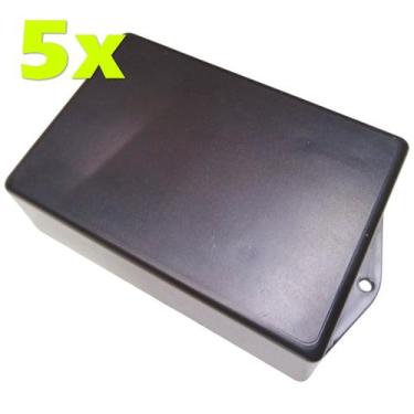 Imagem de Kit 5 Caixa Plástica para Montagem de Circuitos Fonte 124x85x43 Eletrô