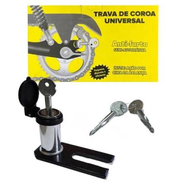 Imagem de Trava Coroa Roda Moto (universal) Cadeado Antifurto Aço - ID Italy