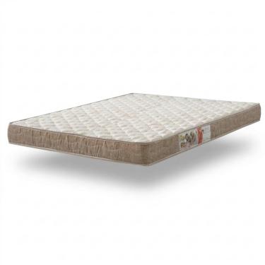 Imagem de Colchão Casal Espuma D20 138 X 188 X 14 Bege Marrom Celiflex
