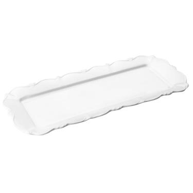 Imagem de Travessa de Porcelana Retangular Fancy Branco 41x17cm Wolff