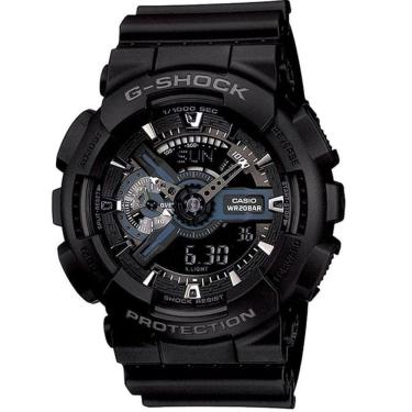 Imagem de Relógio CASIO G-SHOCK masculino anadigi GA-110-1BDR