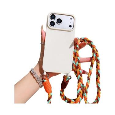 Imagem de Capa De Celular Artesanal Com Cordão Para iPhone 17 pro Max 16, Capa P