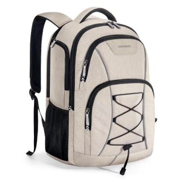 Imagem de Mochila para laptop BAGSMART Travel 15,6" USB Charger Beige