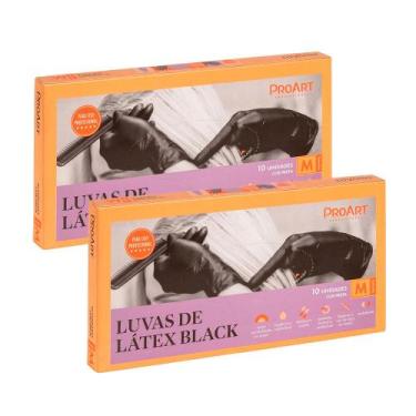Imagem de Kit Luva de Látex com 10 pares 2un - ProArt Tamanho:M, M