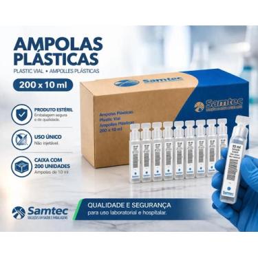 Imagem de Soro Fisiológico Samtec 0,9% - 50 Ampolas Estéreis de 10ml Unidose