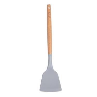 Imagem de Espátula reta Cucina de silicone Madeira de Faia cinza -Fracalanza, 3 