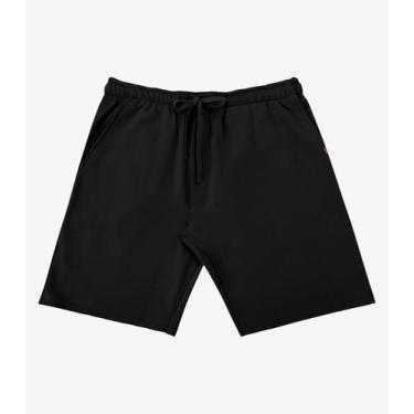 Imagem de Bermuda Masculina Moletom Sarjado Diametro Preto, G, Preto