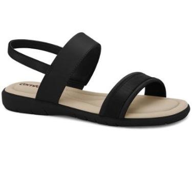 Imagem de Sandalia Feminina ComfortFlex Conforto Calce Facil Elastico Fascite Plantar Esporão Ort...